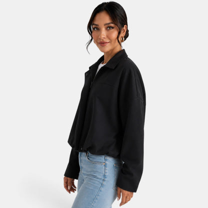 Chaqueta de gamuza para mujer de otoño