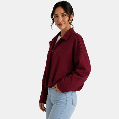 Chaqueta de gamuza para mujer de otoño