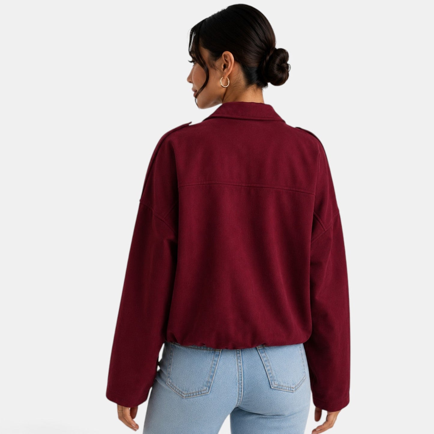 Chaqueta de gamuza para mujer de otoño