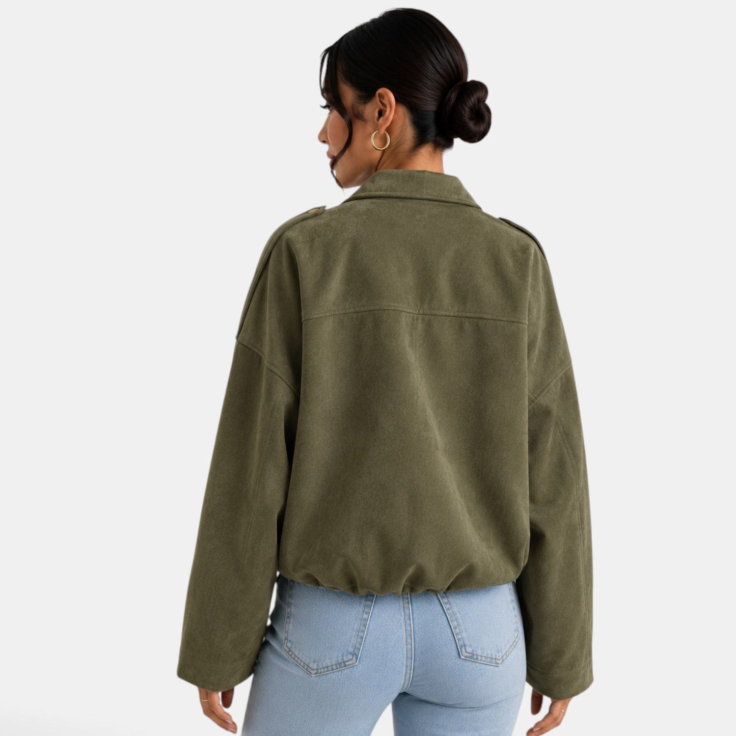 Chaqueta de gamuza para mujer de otoño
