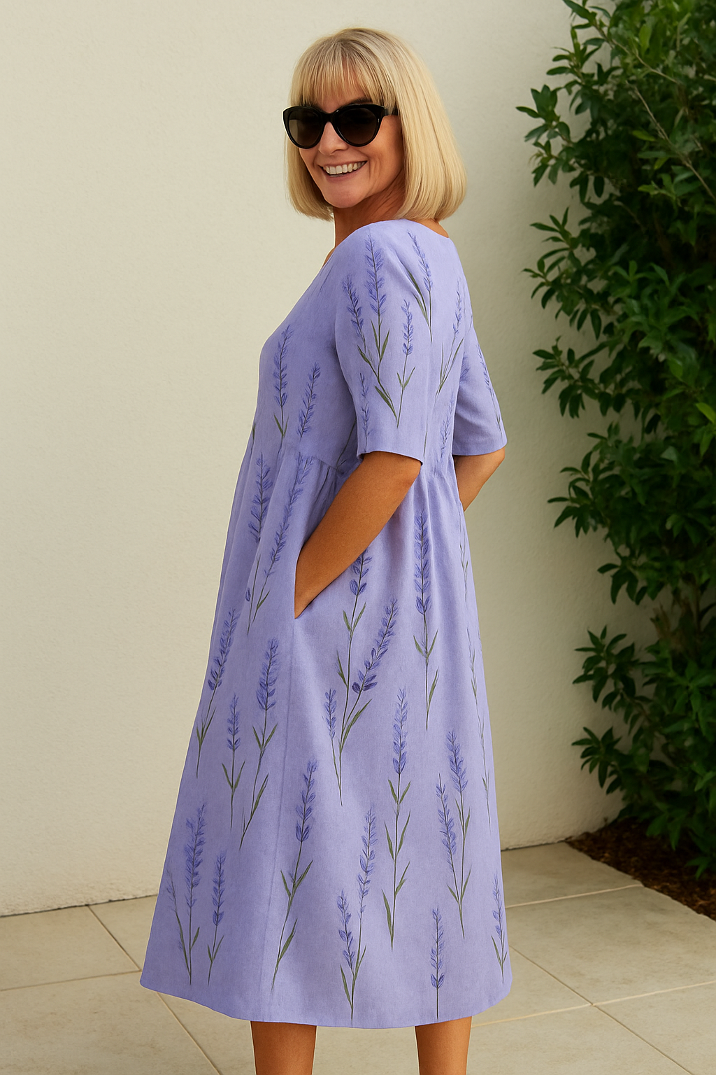Vestido largo mujer con estampado floral elegante y fluido