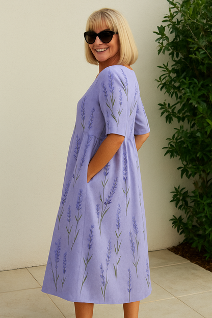 Vestido largo mujer con estampado floral elegante y fluido