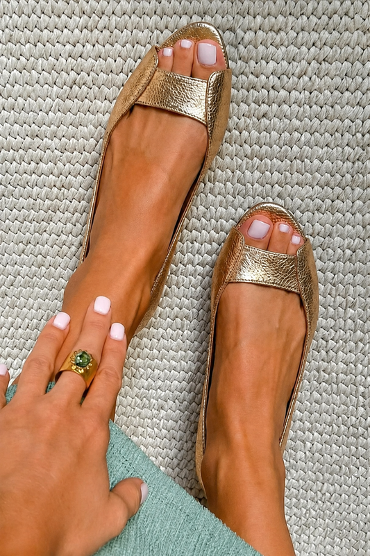 Adelina™ | Sandalias Doradas Confort Chic
