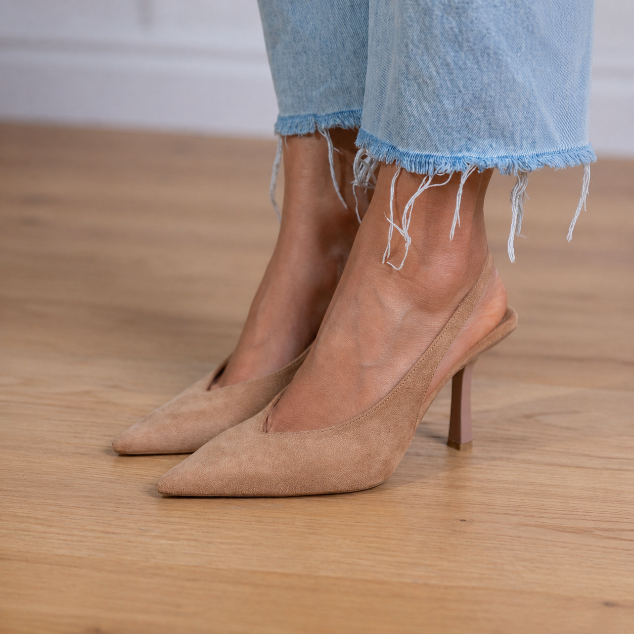 Marlena | Tacones Bajos Nude
