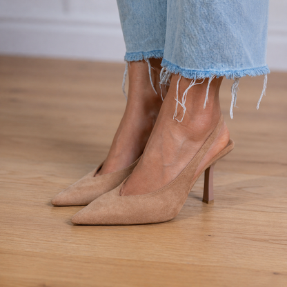Marlena | Tacones Bajos Nude