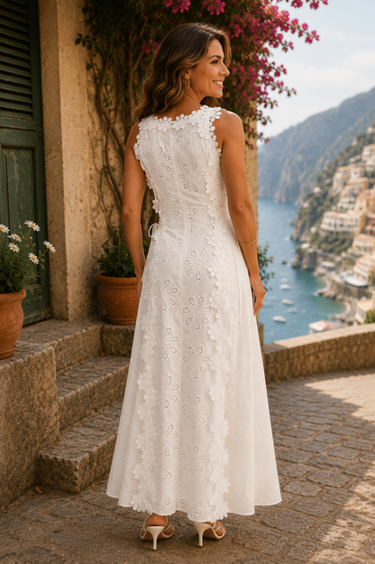 Della | Vestido Maxi Bordado Elegante