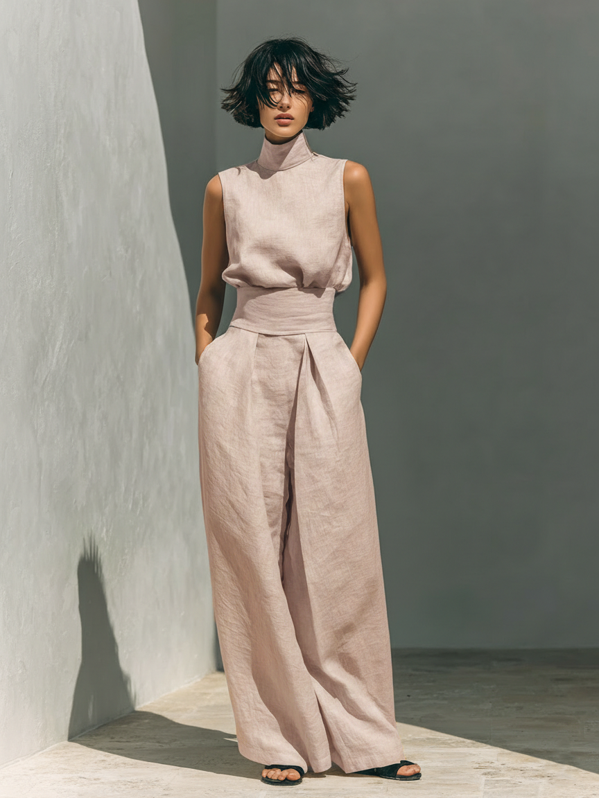 Maria™ | Conjunto minimalista de lino