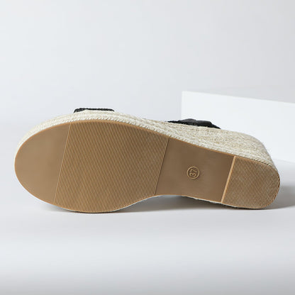 Aroa | sandalias de cuña con trenzado
