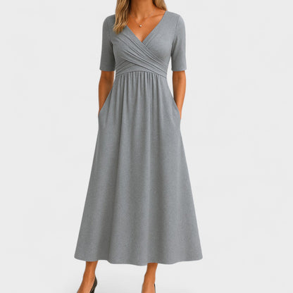 Danira | Vestido midi para mujer con escote en V