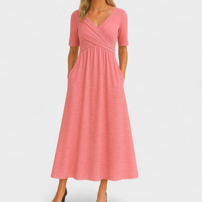 Danira | Vestido midi para mujer con escote en V