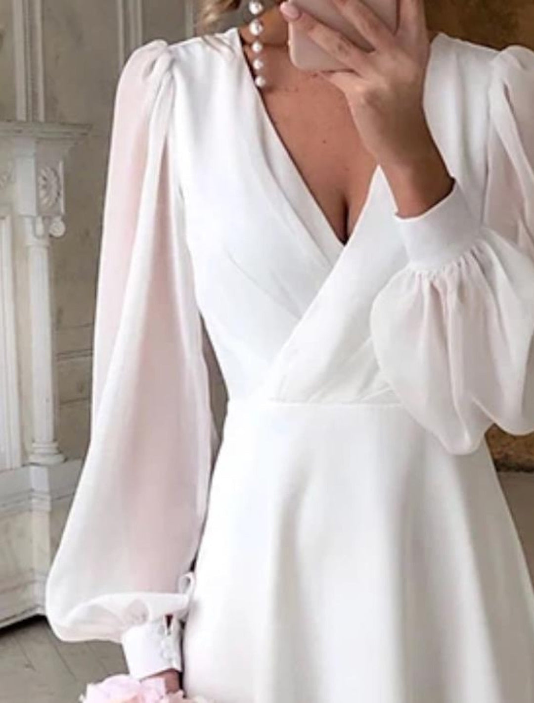 Genara | Vestido de cóctel elegante de manga larga para mujer