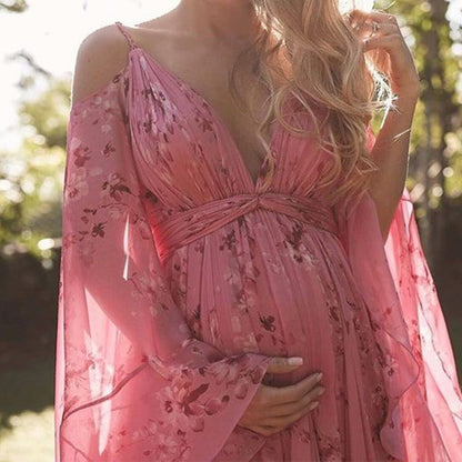 Odalys | Vestido largo para mujer con estampado floral | Elegante
