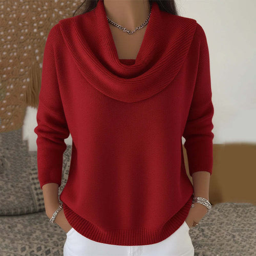Julia | Jersey con Cuello Drapeado