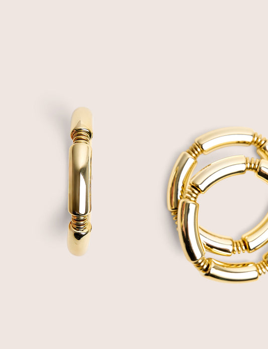 Paquete de tres pulseras de oro