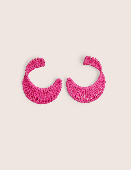 Aros rosados trenzados