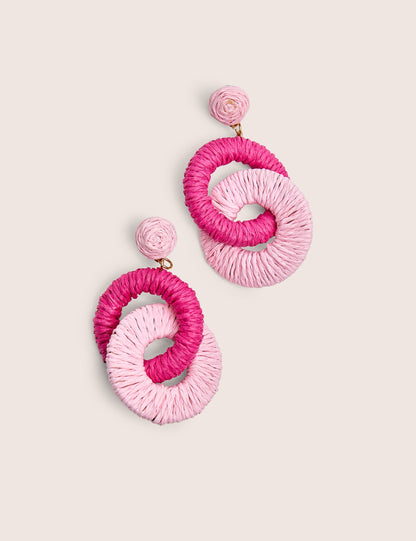 Pendientes de aro colgante en rosa multicolor
