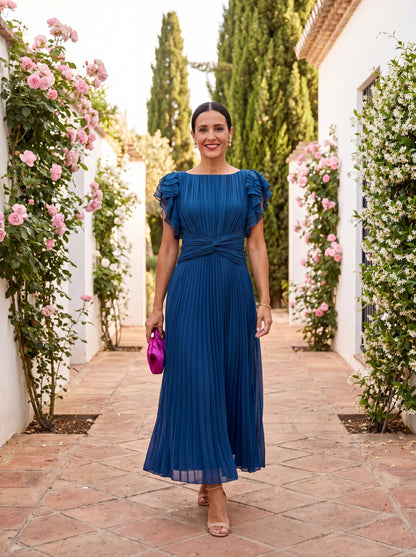 Vestido mujer elegante plisado para ocasiones especiales