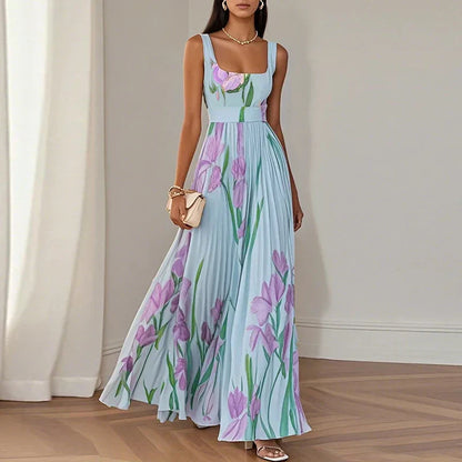 Oriah | Vestido Maxi de Corte A-Line Estampado Floral