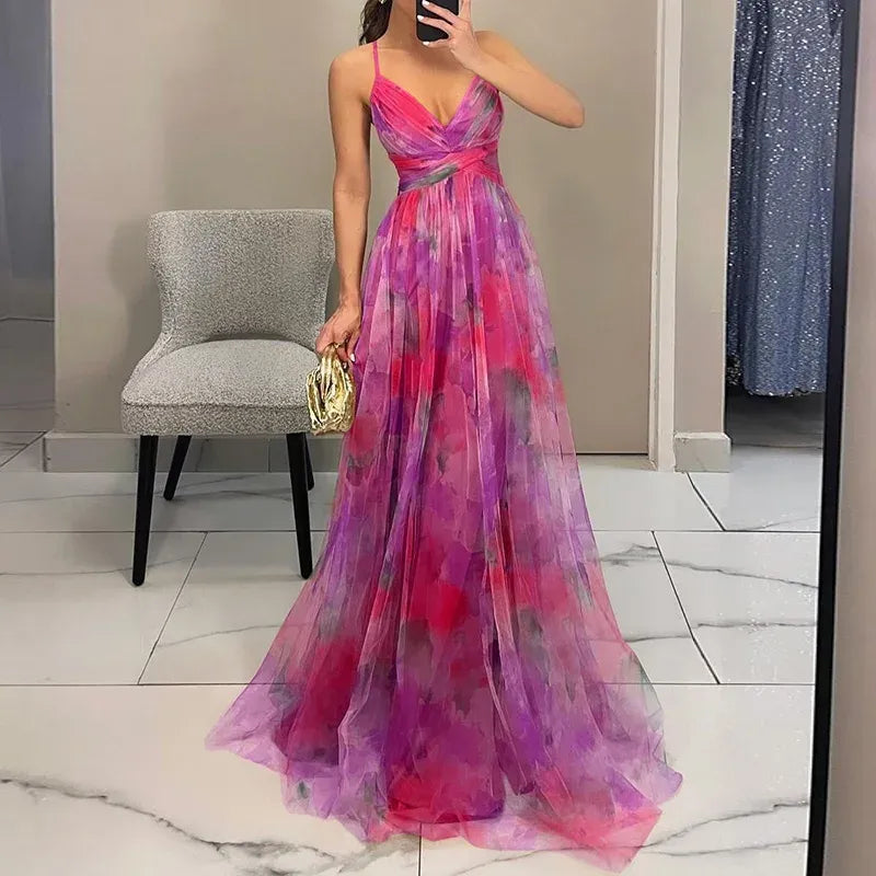 Beatriz | Vestido Largo Floral Elegante sin Tirantes