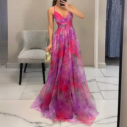 Beatriz | Vestido Largo Floral Elegante sin Tirantes