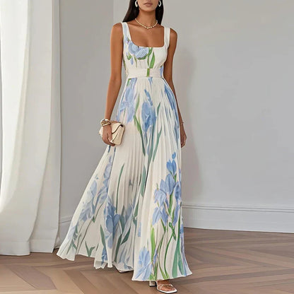 Oriah | Vestido Maxi de Corte A-Line Estampado Floral