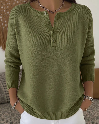 Helena | Jersey de Punto con Botones Henley