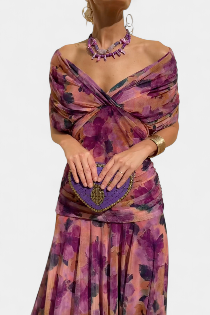 Laura | Vestido maxi de verano para mujer con escote en V elegante