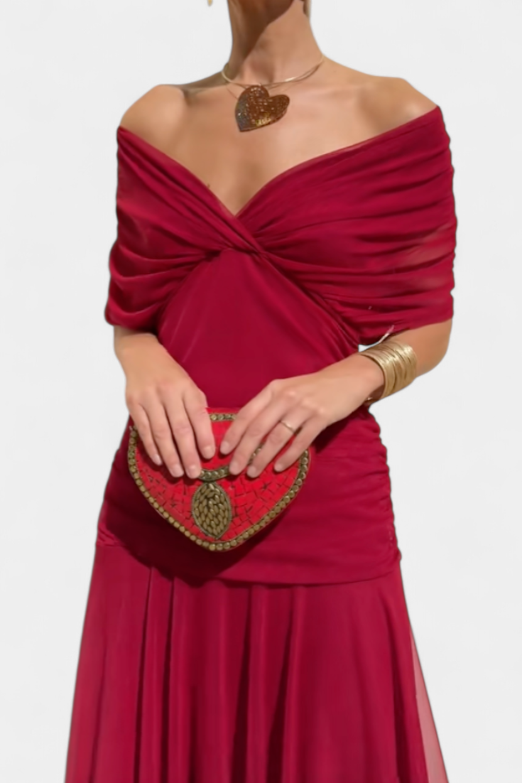 Laura | Vestido maxi de verano para mujer con escote en V elegante