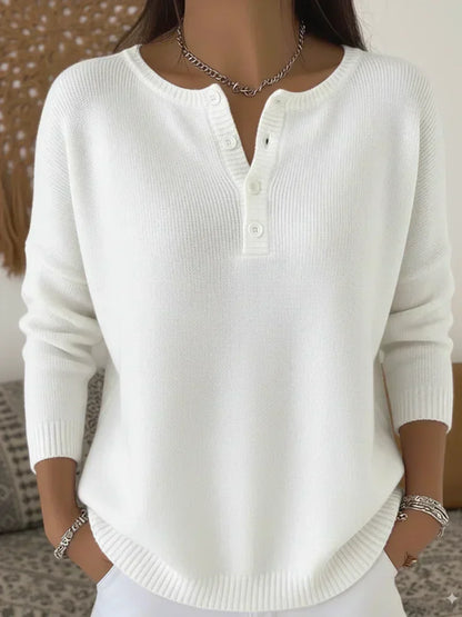 Helena | Jersey de Punto con Botones Henley