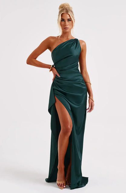 Zinnia | Vestido largo de noche para mujer con diseño asimétrico