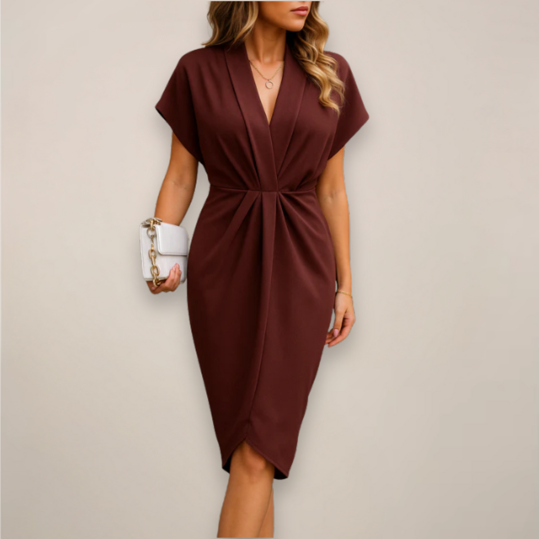 Nativia | Vestido cruzado de mujer con escote en pico elegante