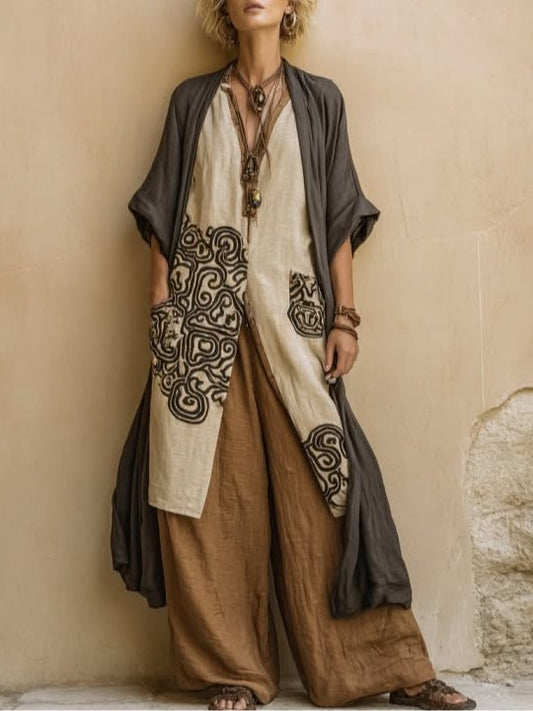 Conjunto Mujer Tres Piezas Bohemio – Estilo Relajado Vacacional