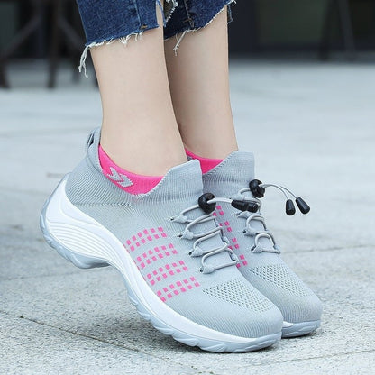 Adriana | Zapatillas Plataforma Deportivas Mujer Cordones Tejido