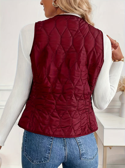 Berta | Chaleco Acolchado Mujer Forro Sherpa Reversible