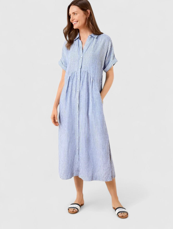 Vestido Camisero Mujer Rayas – Estilo Casual Cómodo y Elegante