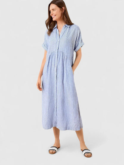 Vestido Camisero Mujer Rayas – Estilo Casual Cómodo y Elegante