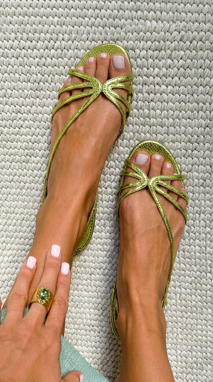Camille™ | Sandalias Doradas, Elegancia Veraniega