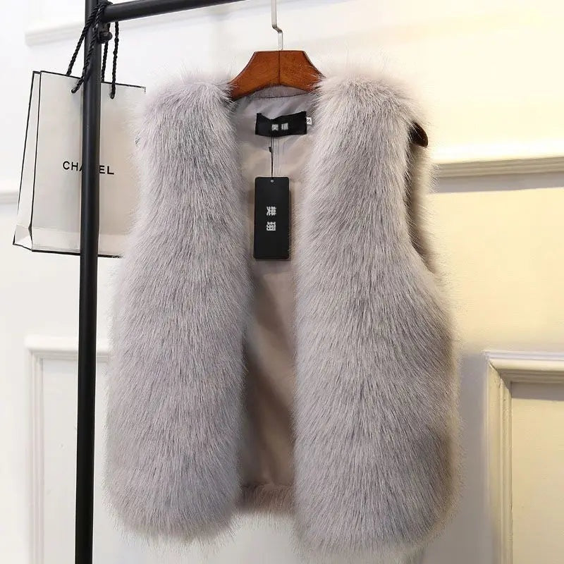 Paloma | Chaleco de Pelo Sintético Mujer Sin Mangas Oversize