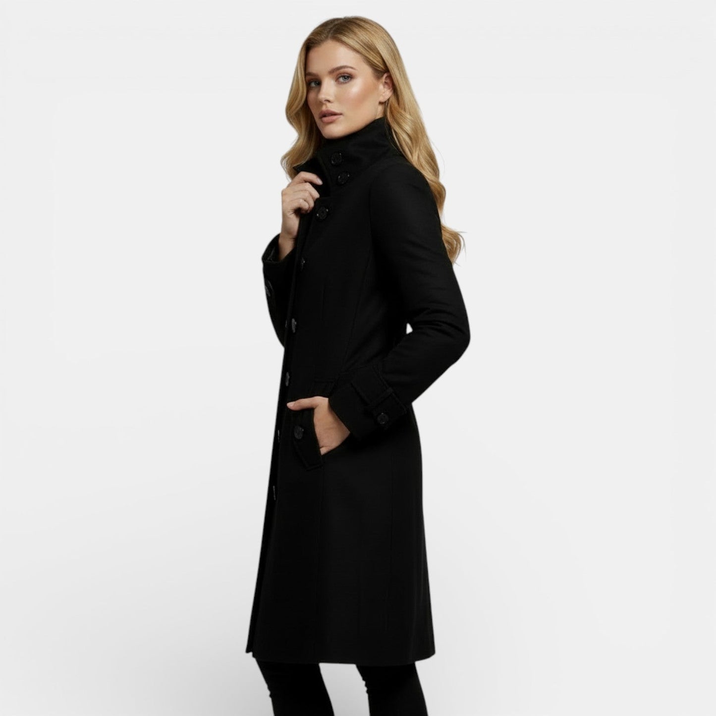 Gabardina de lana para mujer atemporal