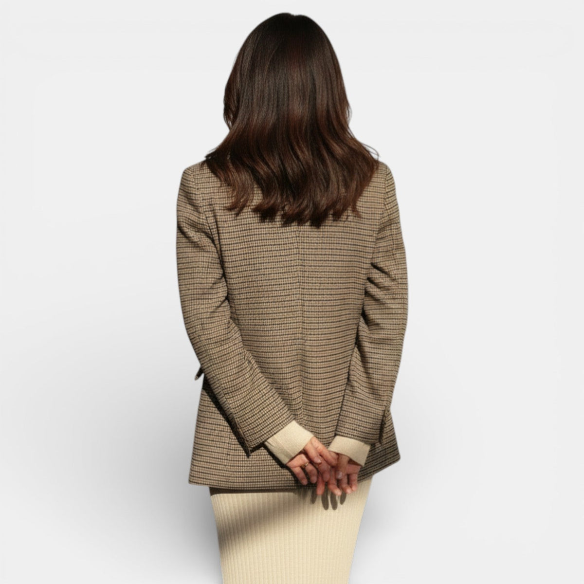 Blazer a cuadros para mujer