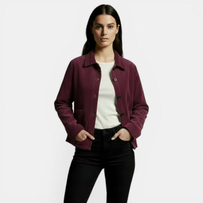 Chaqueta de pana para mujer de entretiempo