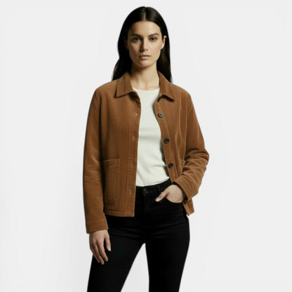 Chaqueta de pana para mujer de entretiempo