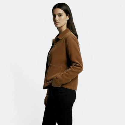 Chaqueta de pana para mujer de entretiempo