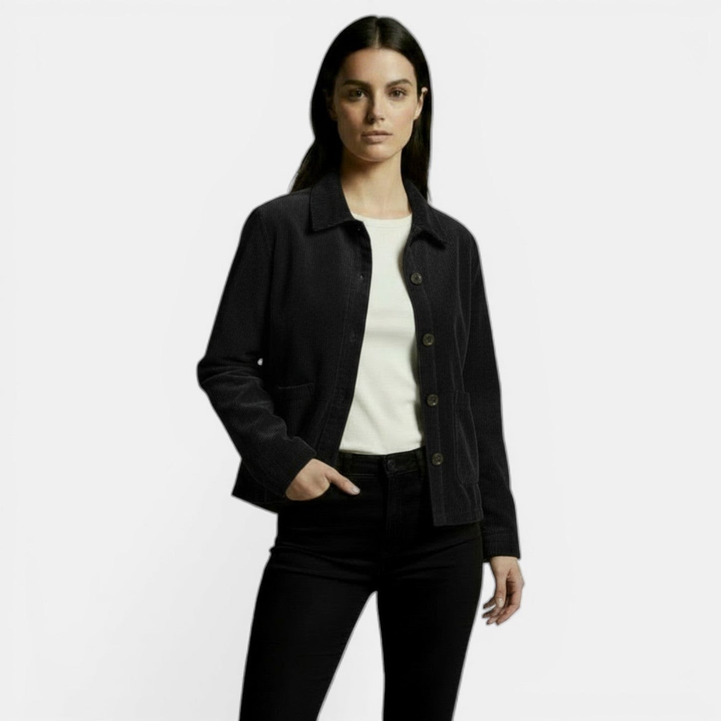 Chaqueta de pana para mujer de entretiempo