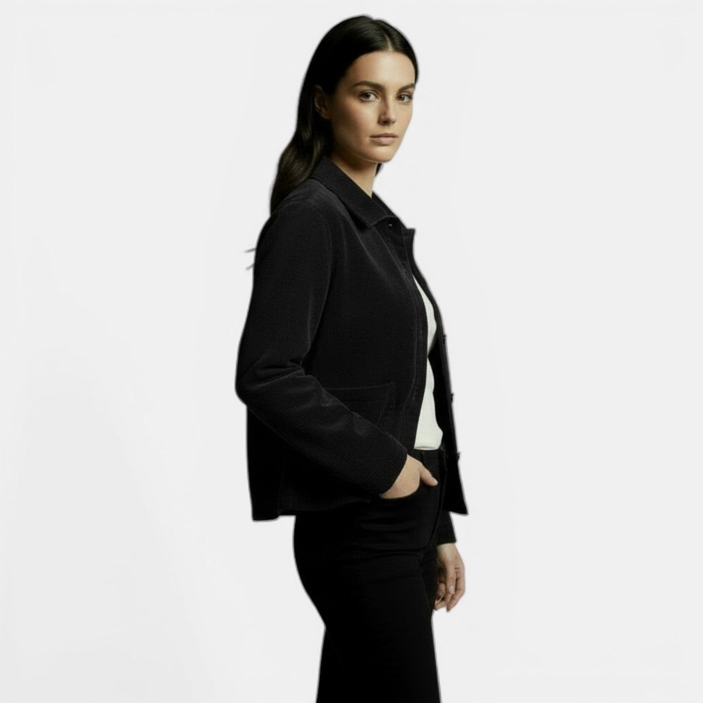 Chaqueta de pana para mujer de entretiempo