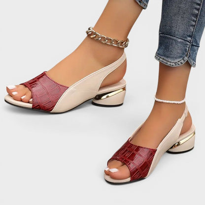 Clara | Sandalias de tacón bajo