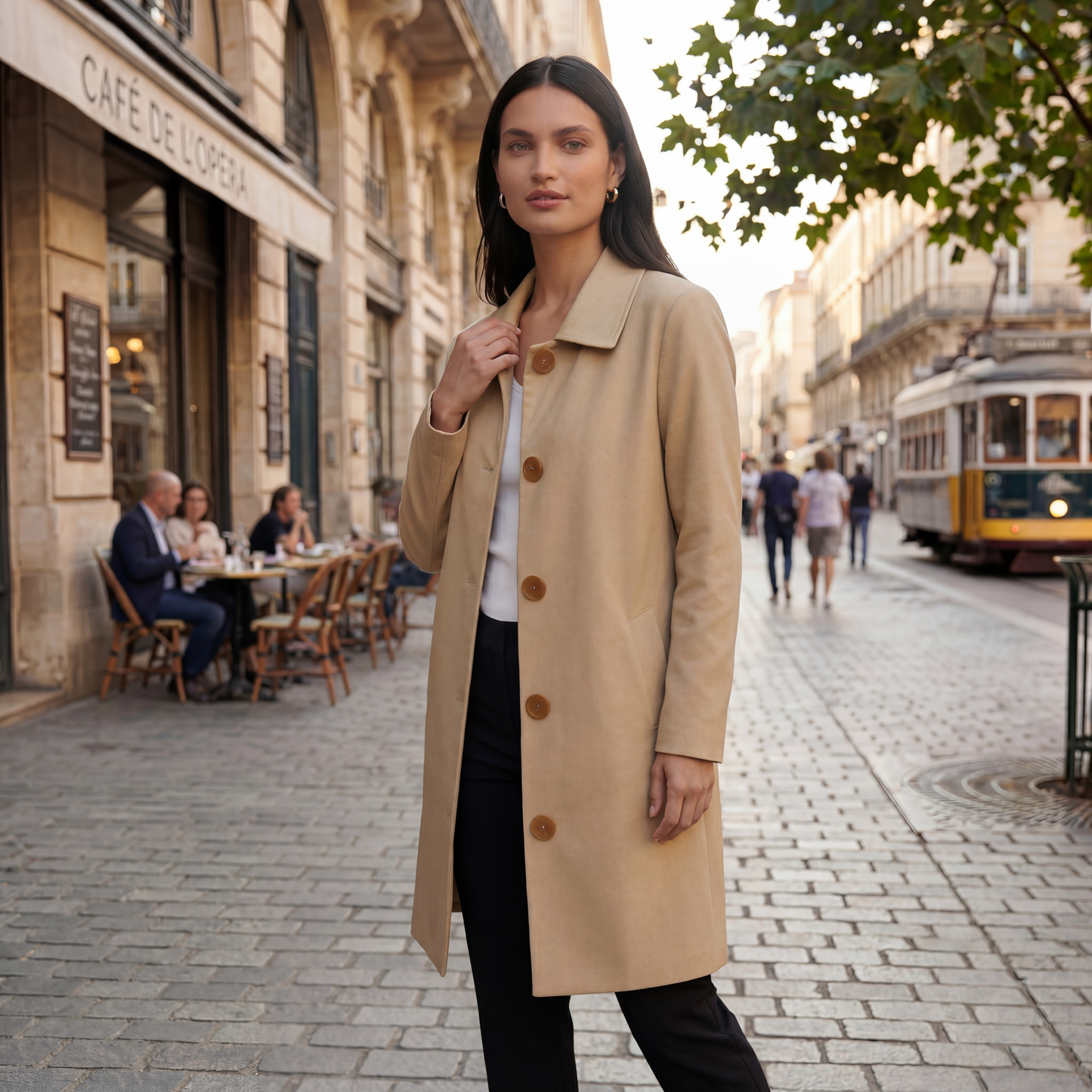 Gabardina de entretiempo para mujer
