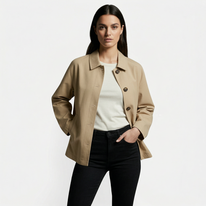 Chaqueta de entretiempo para mujer con solapa