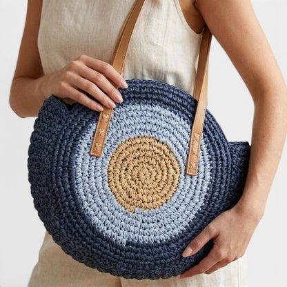 Bolso Rafia Mujer Redondo