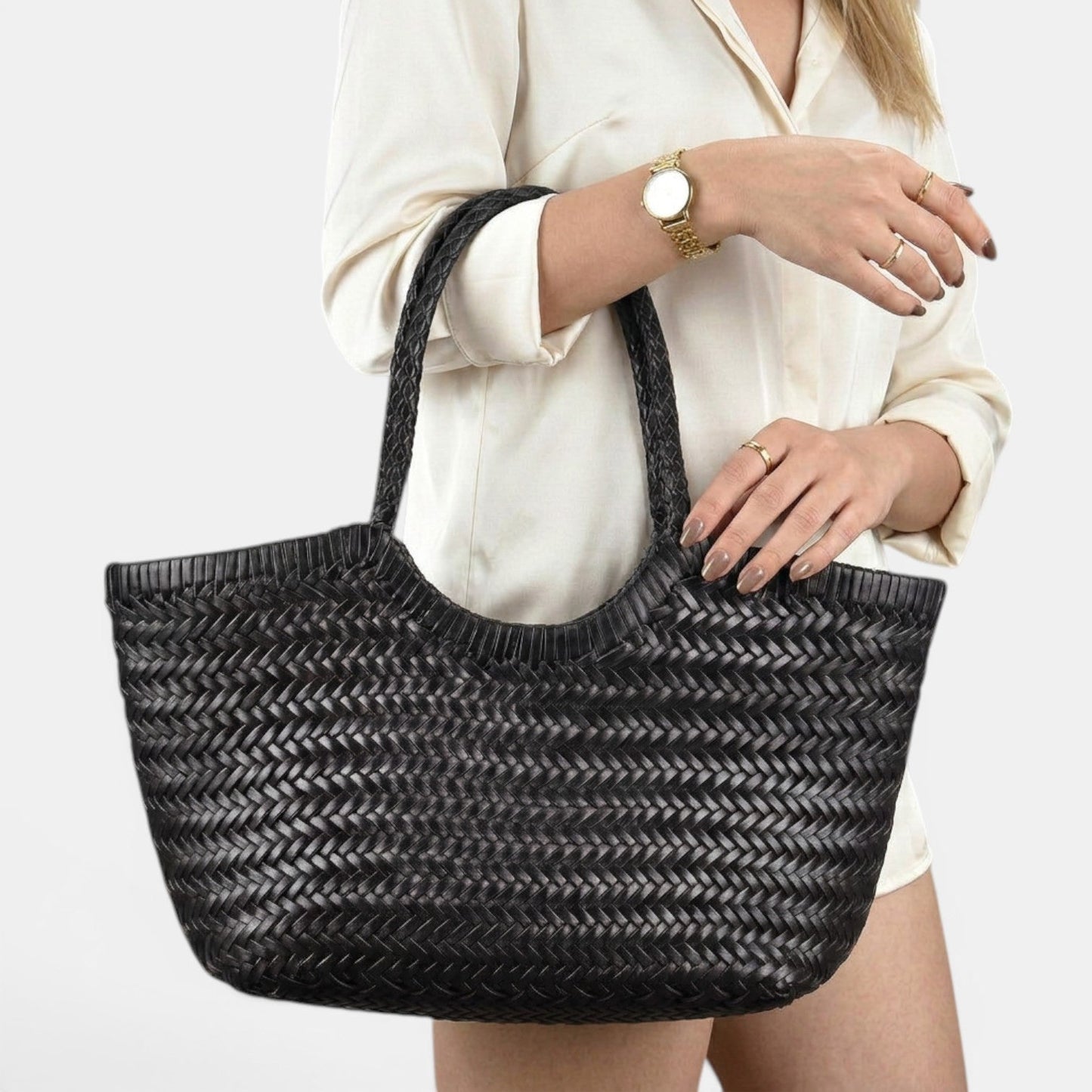 Bolso Rafia Shopper Mujer